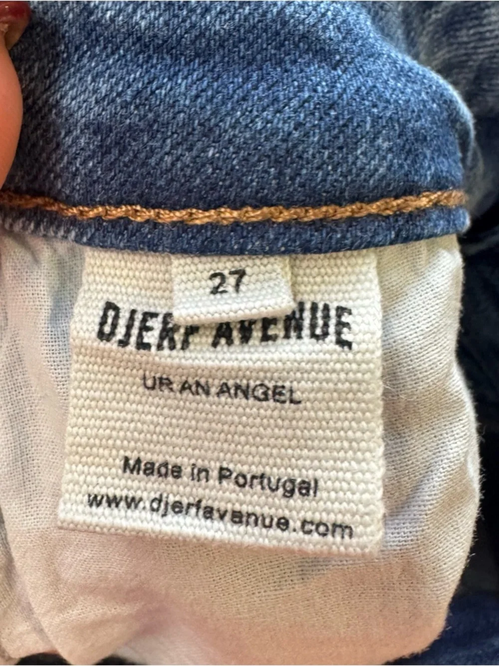 NWT Djerf Avenue Straight Jeans Mid Blue Size 27 - Picture 7 of 14